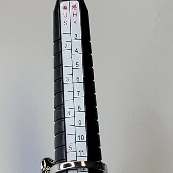 Genuine Grey Pearl and Swaroski Flower Ring Size 5.5 - Picture 6 of 12